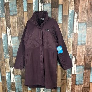 Columbia Women's long Purple Puffer Jacket